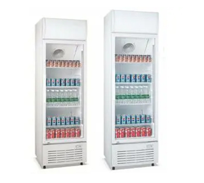 glass door small fridge